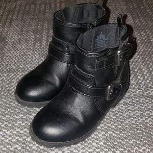 Toddler black combat boots